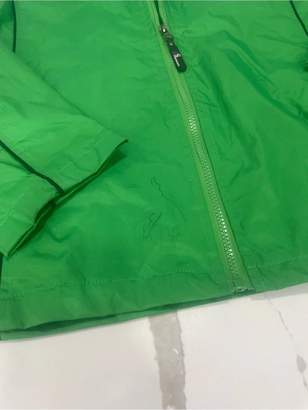 Green Hooded Windbreaker Jacket